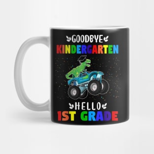 Goodbye Kindergarten Hello First Grade Graduation Boy Mug